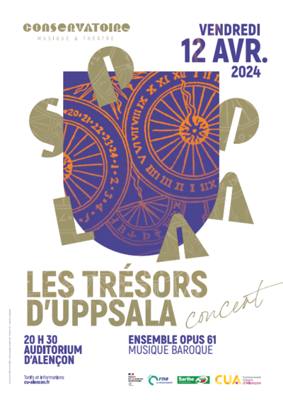 affiche du concert Opus 61 Trésors d'Uppsala